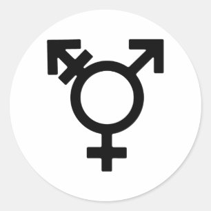 Transgender Gender Symbol Classic Round Sticker