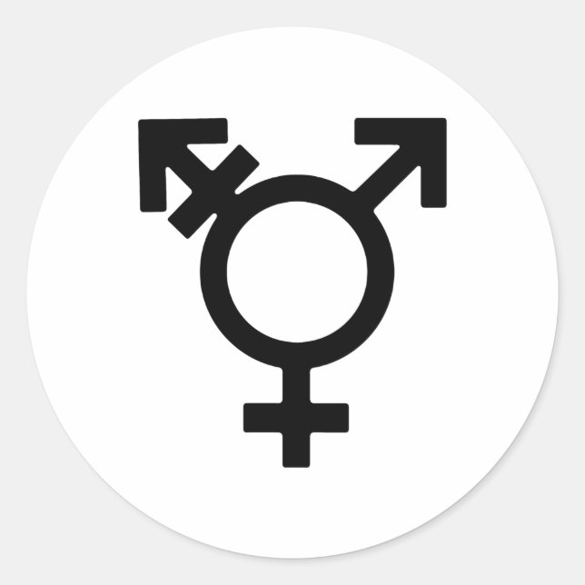 Transgender Gender Symbol Classic Round Sticker (Front)