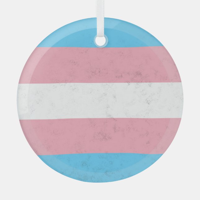 Transgender Glass Tree Decoration (Front)