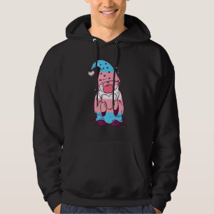 Transgender Happy Gnome Lgbt Transsexual Flag Tran Hoodie