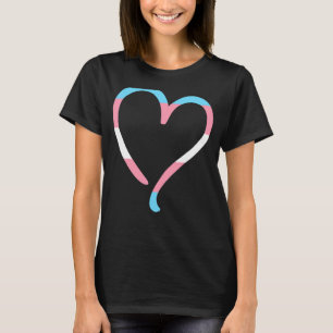 Transgender Heart Lgbtq Pride Month Love Flag T-Shirt