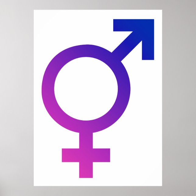 Transgender Hermaphrodite Gender Pride Symbol Poster (Front)