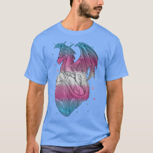 Transgender Ice Dragon Trans Pride Flag Colours Sn T-Shirt