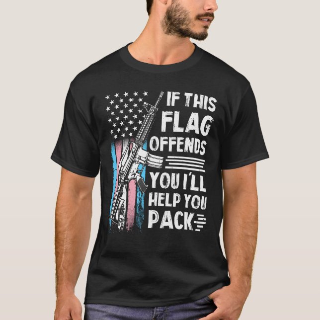 Transgender If This Flag Offends You AR-15 Gun Rig T-Shirt (Front)