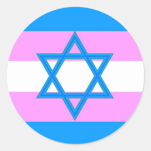 Transgender Jewish Pride Classic Round Sticker