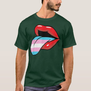 Transgender Lips And Tongue LGBT-Q Trans Pride Fla T-Shirt