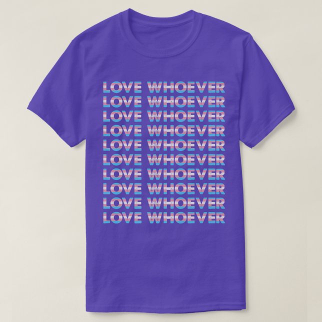 Transgender Love whoever lesbian gay pride month L T-Shirt (Design Front)