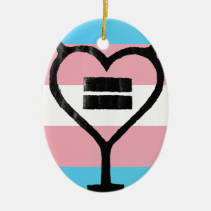 Transgender Love Yourself Ceramic Tree Decoration