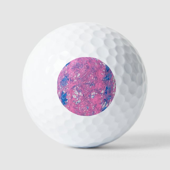Transgender Marble Artwork Golf Balls (Front)