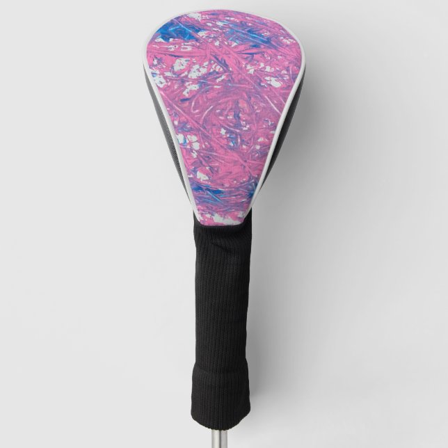 Transgender Marble Artwork Golf Head Cover (Front)