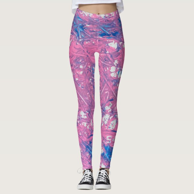 Transgender Marble Artwork Leggings (Front)