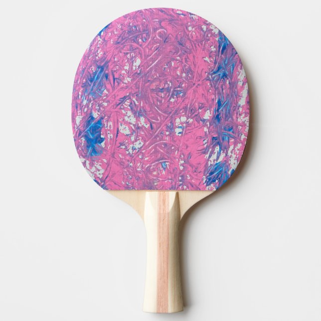 Transgender Marble Artwork Ping Pong Paddle (Front)