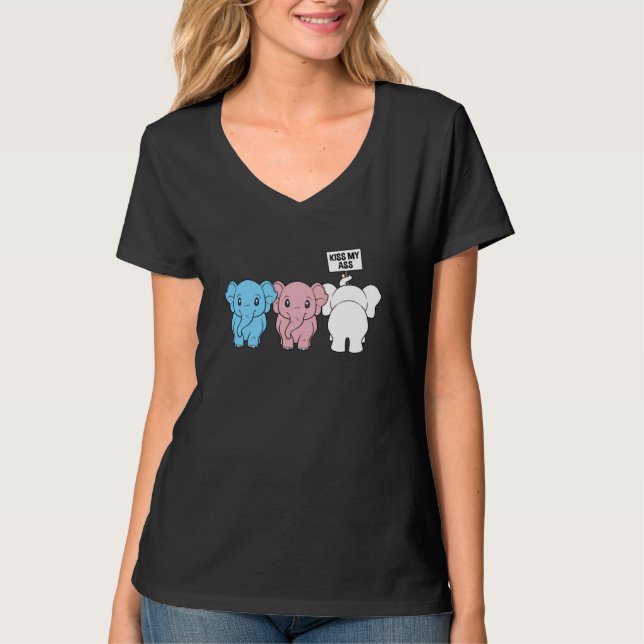 Transgender Nonbinary Elephants  Be You Be Proud T-Shirt (Front)