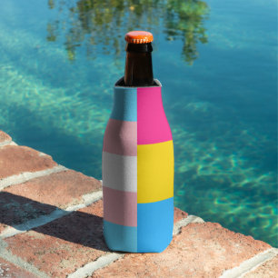 Transgender Pansexual Dual Pride Flag Bottle Cooler