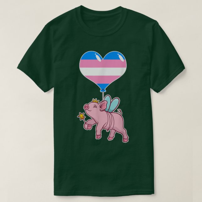 Transgender Pig Fairyseual IdentityNonbinary Love  T-Shirt (Design Front)