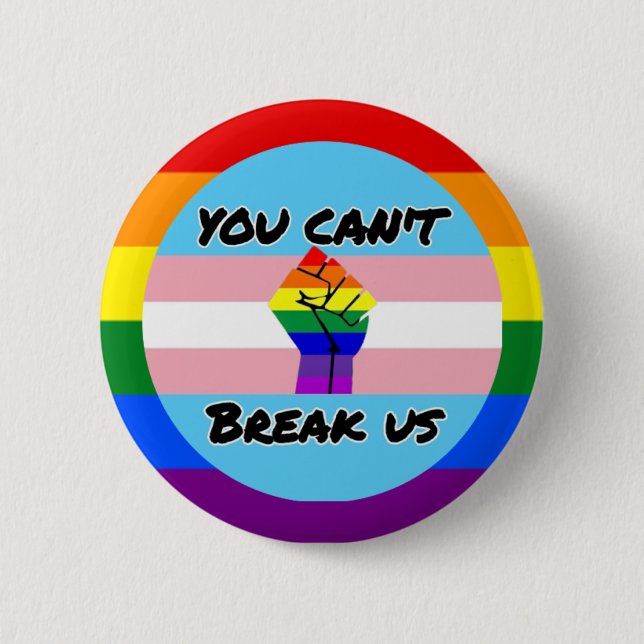 Transgender power 6 cm round badge (Front)