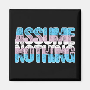 Transgender Pride Assume Nothing Magnet