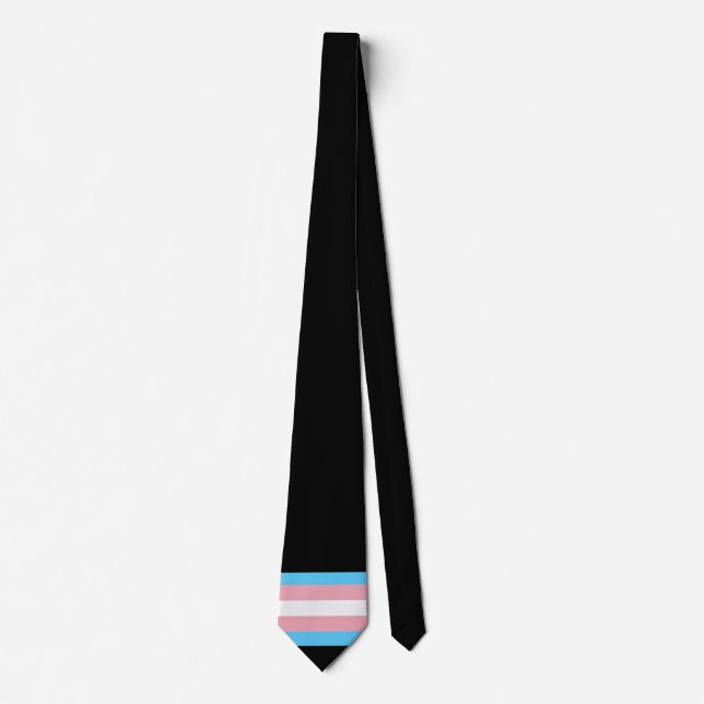 Transgender Pride Black  Tie (Front)