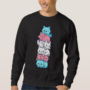 Transgender Pride Cat Lgbt Trans Flag Cute Cats Pi Sweatshirt
