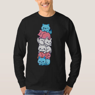 Transgender Pride Cat Lgbt Trans Flag Cute Cats Pi T-Shirt