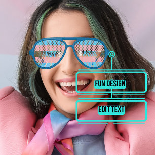Transgender Pride Celebration Aviator Sunglasses