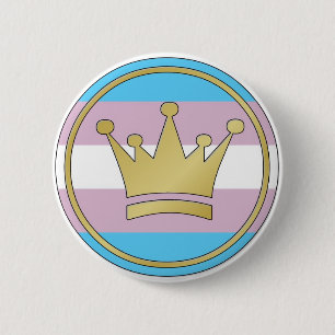 Transgender Pride Crown 6 Cm Round Badge