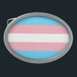 Transgender Pride Flag Belt Buckle<br><div class="desc">The Transgender Pride Flag was created by American trans woman Monica Helms in 1999, and was first shown at a pride parade in Phoenix, Arizona, United States in 2000. The flag represents the transgender community and consists of five horizontal stripes: two light blue, two pink, and one white in the...</div>