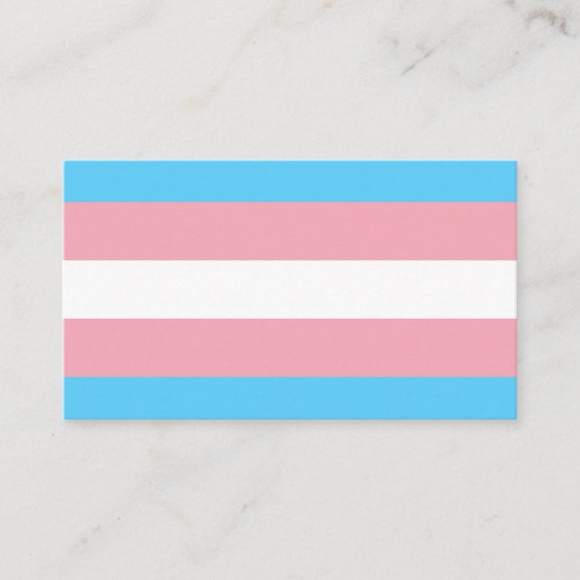 Transgender Pride Flag Business Card (Front)