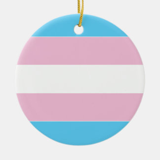 Transgender Pride Flag Ceramic Tree Decoration