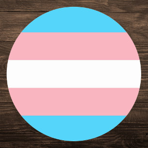 Transgender Pride Flag Classic Round Sticker