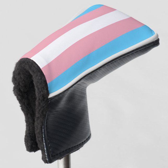 Transgender Pride Flag Golf Head Cover (3/4 Front)