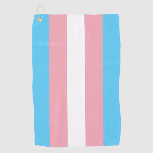 Transgender Pride Flag Golf Towel (Front)