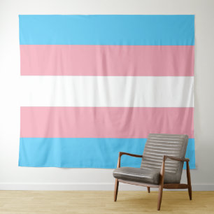 Transgender Pride Flag Horizontal Tapestry