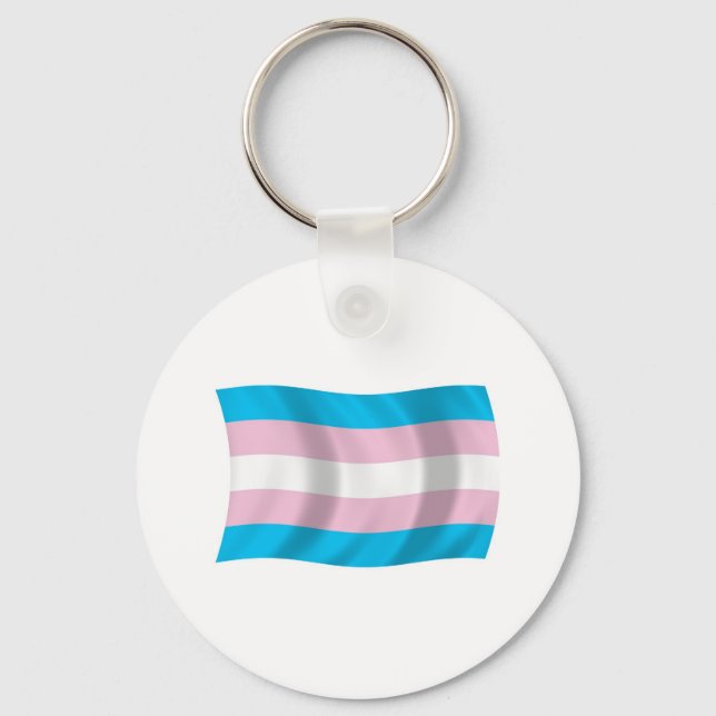 Transgender Pride Flag Keychain (Front)