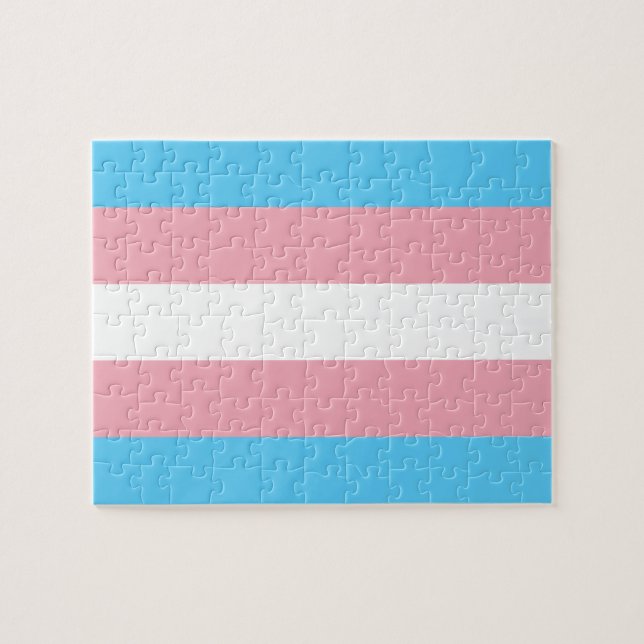 Transgender Pride Flag - LGBT Rainbow Jigsaw Puzzle (Horizontal)