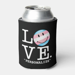 Transgender Pride Flag Love Can Cooler