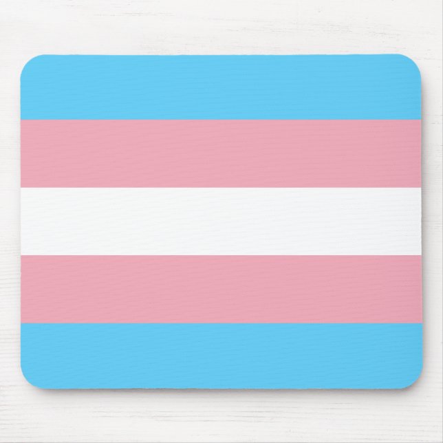 Transgender Pride Flag Mouse Pad (Front)