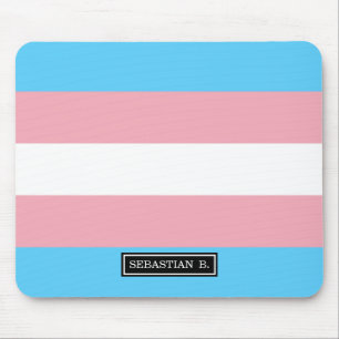 Transgender Pride Flag Mouse Pad