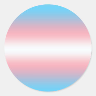 Transgender Pride Flag Pattern Design Classic Round Sticker