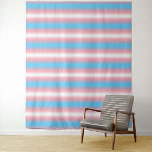 Transgender Pride Flag Pattern Design Tapestry