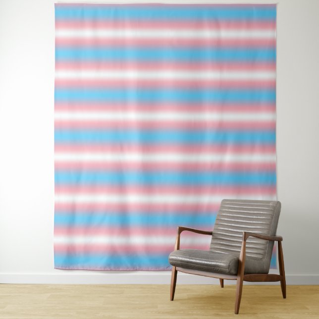 Transgender Pride Flag Pattern Design  Tapestry (In Situ)