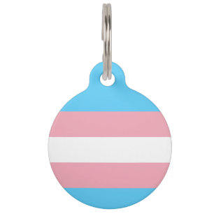 Transgender Pride Flag Pet Tag
