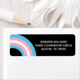 Transgender Pride Flag Rainbow Cute Return Address