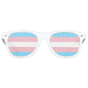 Transgender Pride Flag Retro Sunglasses