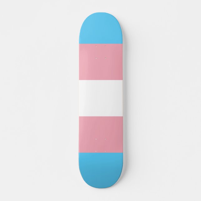 Transgender Pride Flag Skateboard (Front)