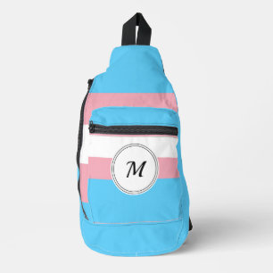 Transgender pride flag  sling bag