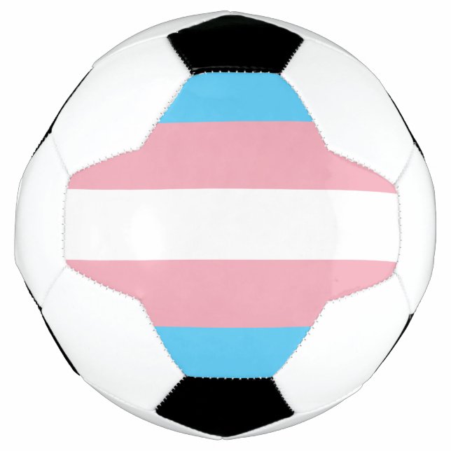 Transgender Pride Flag Soccer Ball (Front)