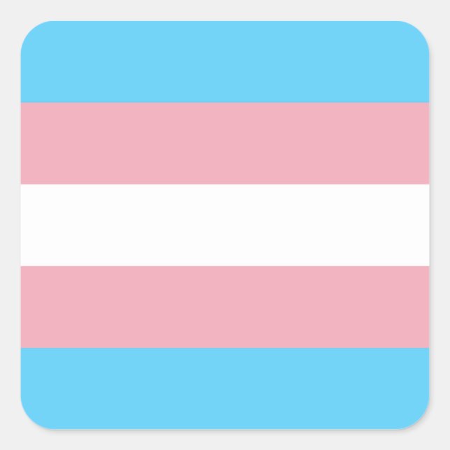 Transgender Pride Flag Square Sticker (Front)