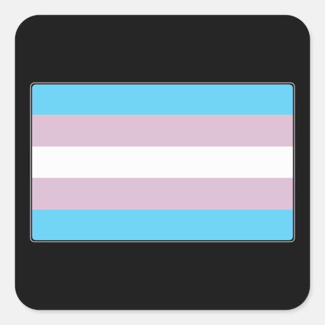 Transgender Pride Flag Square Sticker (Front)