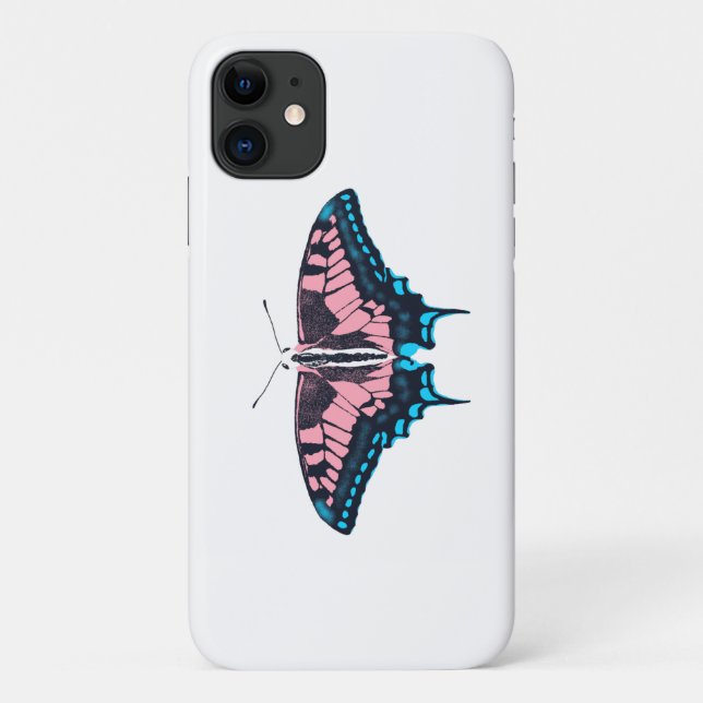Transgender Pride Flag Swallowtail Butterfly Case-Mate iPhone Case (Back)